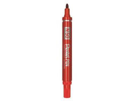 Pentel N50 Permanente Marker, Ronde Punt, 1,5 - 3 mm, Rood (pak 12 stuks)