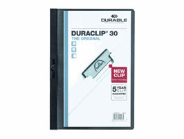 Durable Duraclip® Klemmap A4, 1-30 vel, Zwart (pak 25 stuks)