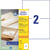 Etiket Avery Zweckform LR3655 210x148mm A5 recycled wit 200stuks
