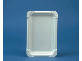 PAPSTAR PAPSTAR pure - bord - wit - Grootte 13 x 20 cm - wegwerpbord (doos 4 x 250 stuks)