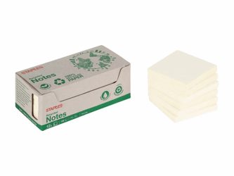 Notitieblok recycled SPLS 76x76 geel/p12 artikel afbeelding