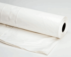 Krimpfolie 6 mtr x 50 mtr, 41,40 Kg per rol, dikte 150 mu, kleur wit artikel afbeelding