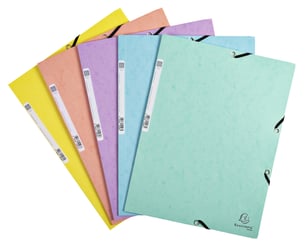 Elastomap Exacompta Aquarel 3-kleps A4 glanskarton assorti artikel afbeelding