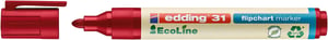 Viltstift edding 31 Ecoline voor flipover rond 1.5-3mm rood