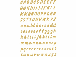 Etiket HERMA 4152 8mm letters A-Z goud op transparant 238stuks