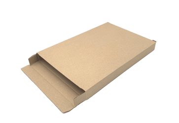 Brievenbusdoos A4 met zijklep, 305x220x26mm binnenmaat, bruin. Pak 40 stuks