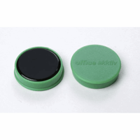 Ronde magneet, kunststof Ø 20 mm (Kleur: Groen)