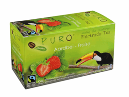 PURO Thee Aardbei 2 gr, 6 x 25 envelop (doos 6 x 25 stuks)