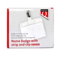 Badge Quantore met clip 60x90mm