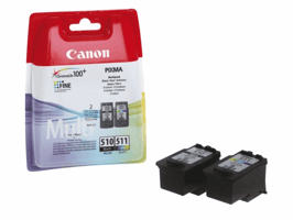 Inktcartridge Canon PG-510 + CL-511 zwart + kleur