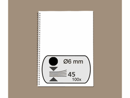 Draadrug Fellowes 6mm 34-rings A4 zwart 100 stuks