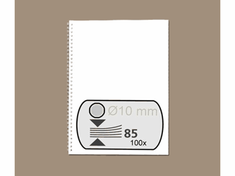 DRAADRUG FELLOWES 10MM 34RINGS A4 ZILVER artikel afbeelding