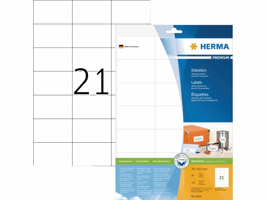 Etiket HERMA 8634 70x42.3mm premium wit 210 stuks