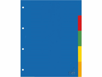 TABBLAD KANGARO A405 A4 2/4R BLANCO PP ASS 5DLG artikel afbeelding