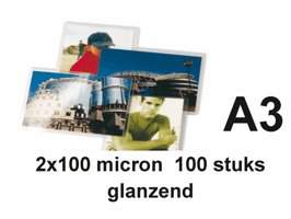 Lamineerhoes GBC A3 2x100micron 100 stuks