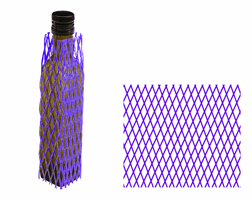 Buisnet voor Ø 20-50 mm x 200 m, Lichte kwaliteit, Kleur Lila, Rol in dispenserdoos