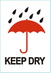 Waarschuwingssticker Keep dry/rl500