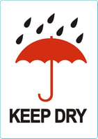 Waarschuwingssticker Keep dry/rl500
