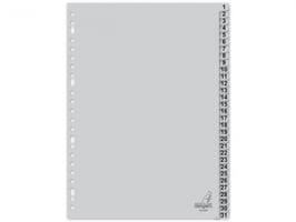 Tabblad A4 23R PP 1-31 grijs/set31