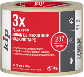 KIP 237 (98) Masking-tec® Schilderstape Crêpe 30 mm x 50 m Beige