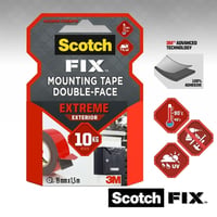Plakband Scotch Extreme Exterior 19mm x 1,5m dubbelzijdig