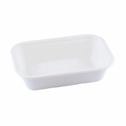 Suikerriet bakje 1000ml/229x153x57mm BIO-laminated, kleur wit artikel afbeelding