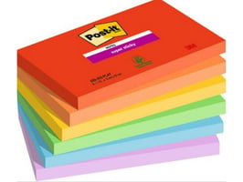 Super Sticky Notes, Playful Colour Collection, 76 x 127 mm