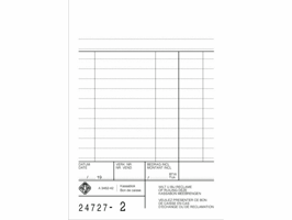 Kassablok Djois Atlanta met kopie (carbon) 142x100mm 50x2vel wit
