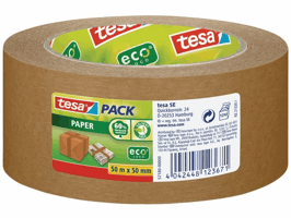 tesa® Verpakkingstape papier ECO 50 mm x 50 m, bruin (rol 50 meter)