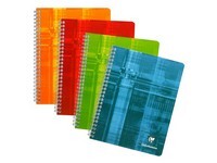 Clairefontaine Spiraalblok 220 x 170 mm, Geruit 5 mm, Assorti (pak 5 blokken)
