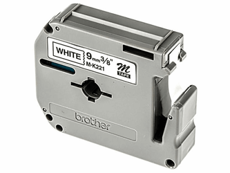 LABELTAPE BROTHER MK-221BZ 9MMX8M WIT/ZWART artikel afbeelding