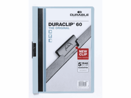 Durable Duraclip® Klemmap A4, 1-60 vel, Lichtblauw (pak 25 stuks)