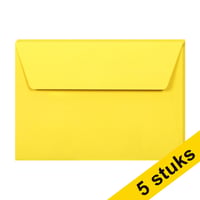 Envelop C6 120g intens geel/pk5