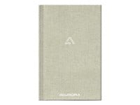 AURORA Notebook A5+ , 8 mm Gelinieerd, 192 blz, 80 gr, Grijs