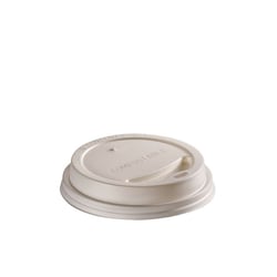 CPLA deksel wit 80mm Ø voor 2dl/8oz beker