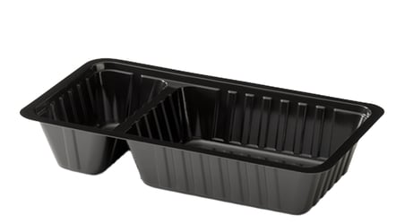 A-Bakje Type A12+1 203x110x35 PS Zwart Inhoud 400CC. Sausinhoud 120CC. Doosinhoud 750 St.