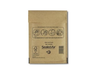 Mail Lite® Luchtkussenenveloppen Goud nr 11: 110 x 160 mm (doos 100 stuks)