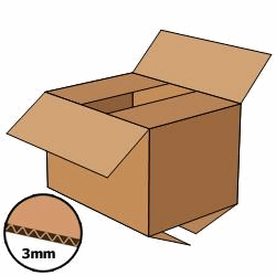 Kartonnen doos 440x330x290 mm, bruin, enkelgolf 3mm, Fefco 0201, 10PD artikel afbeelding