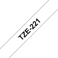 Labeltape Brother P-touch TZe-221 standaard 9mm zwart op wit