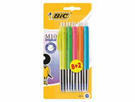 Balpen Bic M10 Colors Limited Edition medium assorti 8+2 gratis