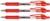 Gelschrijver Quantore grip drukknop 0.7mm rood