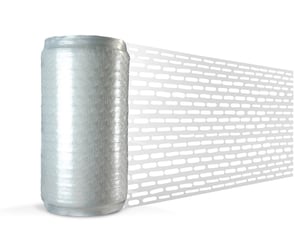 Wikkelfolie Machinale sleuvenfolie 410mm x 4000mtr. Dikte 9my Transp.