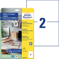Etiket Avery Zweckform LR3655-10 210x148mm recycled wit 20stuks