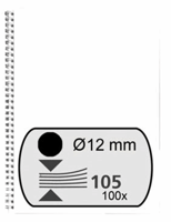 Draadrug Fellowes 12mm 34-rings A4 zwart 100 stuks