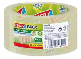 Verpakkingstape tesapack® Eco & Strong 66mx50mm transparant