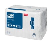 Servetten Tork 509300 Lunch 1laags 33x33cm wit 500st.
