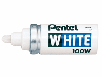 VILTSTIFT PENTEL 100W LAK ROND 4MM WIT artikel afbeelding
