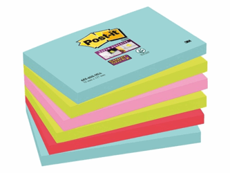 MEMOBLOK 3M POST-IT 655 SUPER STICKY 76X127MM MIAMI artikel afbeelding