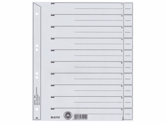 SCHEIDINGSBLADEN LEITZ 1650 KARTON A4 200GR GRIJS artikel afbeelding