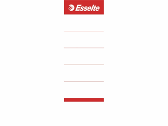 Esselte Rugetiketten, kort insteek breedte 50 x 158 mm, wit (pak 100 stuks)  artikel afbeelding